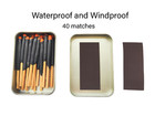 40 Pcs Waterproof Matches   2 Tins For Camping Hiking Bushcraft Outdoor Survival