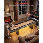 Uimoso 9 Ft Led Shuffleboard Table With Bowling And Shuffleboard Combo Set