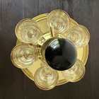 Vintage Park Sherman Gold Liquor Pump Dispenser W 6 Shot Glasses Tray