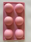 Silicone Molds Chocolate Cake Candy Jelly Cookie Mold Round Shape 6 Holes