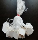 Blank White Merchandise Price Tags W  String Retail Jewelry Strung Small Large