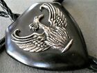 Southwestern Sterling Silver Phoenix Rising From Ashes Ironwood Shield Bolo Tie
