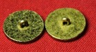 Two Vintage Blazer Buttons Gold Brass Alloy Latin Inscription Shank Men s