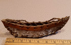 2 Vintage Native American Indian Birch Bark Canoes 1 Big 25  1 Small 8  Purse