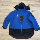 Bass Pro Shops Blue 100mph Gore-tex Rain Jacket With Hood 3xl And 3xl Bibs