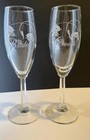 Cala Lily Champagne Wedding Toasting Flutes Bride Groom Etch Set Of 2