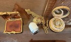 Vintage Lot Of 3 Estee Lauder Solid Perfumes And Powder Compact - Great 