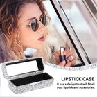 Rhinestone Lipstick Case Mirror Bling Crystal Lipstick Case Diamonds Makeup