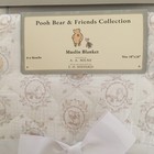 New Baby Blanket Quilt Soft Lining Cotton Muslin Winnie The Pooh Bear   Friends