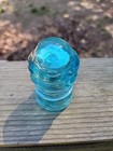 Antique 5 Point Star  Blue Green Aqua Glass Insulator