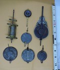 Clock Pendulums Seven Antique 19th Century