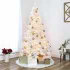 4 5 6 7ft White Christmas Tree With Led Lights Artificial Xmas Tree Home Decor