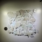 1 2 Lb White Sea Glass  56 Pieces  Genuine  Surf Tumbled  Bulk  California Beach