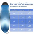 Uceder Surfboard Sock Cover Lightweight Board Bag Sun Protection - Blue Black