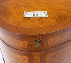 Bow Front Banded Top Inlayed Double Door One Drawer Sideboard Buffet Server Mint
