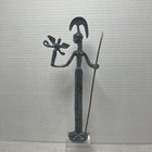 Greek Bronze Athena Nike Statue W  Spear Geometric Style Goddess Sculpture