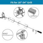 Electric Rotisserie Kit W motor Bbq Grill Stainless Steel Detachable Spit Rod