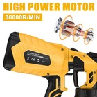 High Pressure Cordless Paint Sprayer With 2 Battery Electric Spray Gun 36000rpm