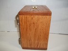 Handmade Vintage Post Office Mailbox  2 Door Postal Coin Bank Oak Wood  47
