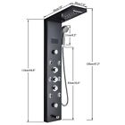 Stainless Steel Shower Panel Tower System Led Rainfall Shower Head W massage Jet