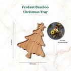 Bamboo Christmas Tree Tray  12   x10 5    Cookie Plate     Unique Christmas  Holiday