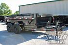 New 7 X 12 14k Gvwr Scissor Hoist Power Hydraulic Dump Trailer Equipment Hauler