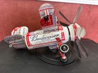 Aluminum Beer Can Handcrafted Airplane bi Plane Budweiser Dale Earnhardt Jr 