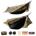 440lbs Portable 1 Person Camping Hammock Tent With Mosquito Net Rain Fly Tarp