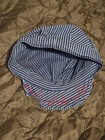 Vintage 1970 Silver Dollar Line Hickory Stripe Short Bill Train Conductor Hat