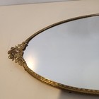 Vintage Hollywood Regency Globe Mirrored Vanity Dresser Tray Ornate Cherubs