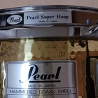 Hammered Brass Snare Drum 14x5 5  Vintage Sound Made In Japan - Used
