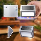Solar Deck Lights Outdoor Waterproof 9 Modes Led Step Stair Fence Light