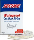 Denture Adhesive Strips     Zinc Free     Waterproof     Comfortable Cushion Fit Fo   