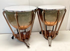 Pair Of Ludwig Copper Timpani Drums With New Remo Heads Tympani Nice Range