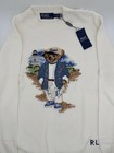 Ralph Lauren Sweater Polo Bear Men   s Small White Lighthouse Pullover Crewneck