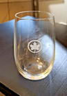 Air Canada Airlines First Class Stemless Wine Glass - Maple Leaf  Vintage Unused