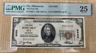 1929  20 Type 1 National Ely  Mn Pmg Vf25 Charter  8592 Minnesota 948899-1