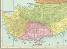 1888 Antique Cyprus And Crete Map George Cram Atlas Map Of Crete Greece 9499