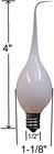 6 Silicone Dipped  Electric Candle Lamp Chandelier Bulbs 5 Watt E12 Base