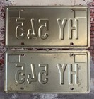 1979 1984 1985 Illinois Automobile License Plate Matched Pair   Set Hy 545