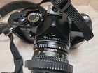 Vtg Vivitar Xv-3 35mm Slr Film Camera Body W case  Strap   Lens -   untested  