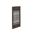 Chinese Vintage Restored Wood Geometric Pattern Brown Wall Hanging Art Ws3750