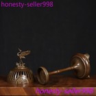 11 china Ancient Dynasty Bronze Fengshui Wealth Bird Statue Incense Burner