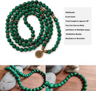 Mala Bead Strand Bracelet  108 Buddhist Prayer Beads Yoga Meditation Green Malac