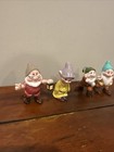 Vintage Disney Japan Ceramic Snow White   The Seven Dwarfs Only 4 Figurines Read