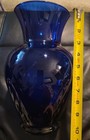 Vtg Large Colbalt Blue Glass Vase 10 75 In Tall