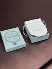 Tiffany Silver Blue Heart Tag Bead Bracelet  18 Cm  7 Inches 