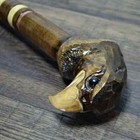 Walking Stick Cane Wooden Walking Cane Handmade Hand Carving Eagle Head Brown Uk