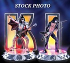 Set  4  Kiss Destroyer Illuminated Musical-lighted  Figurines W  Tags Coa  new  