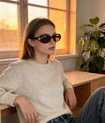 Miu Miu Mu B09s 14l20z Oval Sunglasses In Havana  brown Lens 100  Uv